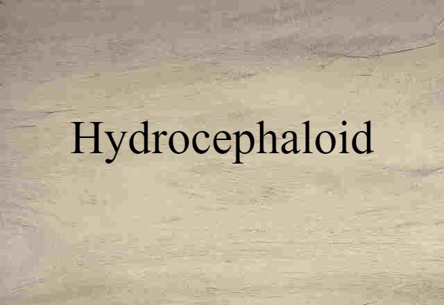 Hydrocephaloid (noun) Definition, Meaning & Examples