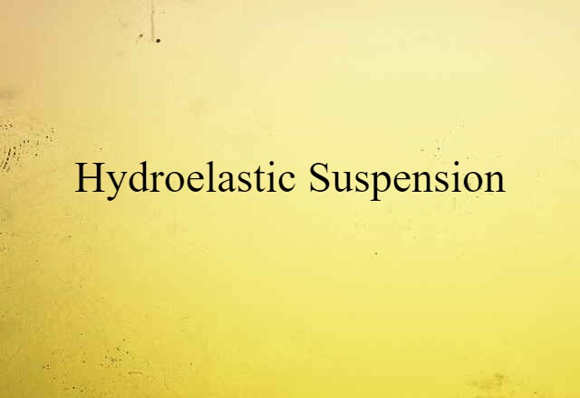 hydroelastic suspension