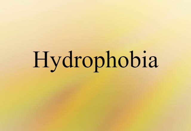 hydrophobia