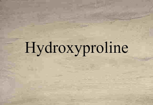 Hydroxyproline (noun) Definition, Meaning & Examples