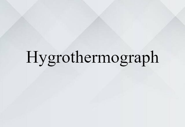 hygrothermograph