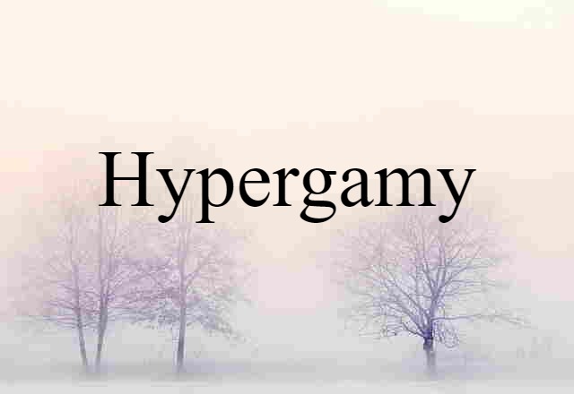 Hypergamy (noun) Definition, Meaning & Examples