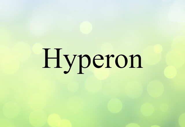 Hyperon (noun) Definition, Meaning & Examples