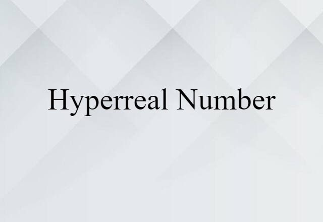 hyperreal number