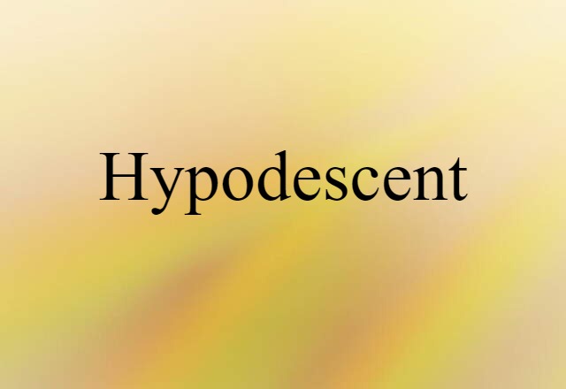 hypodescent