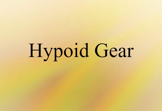 hypoid gear