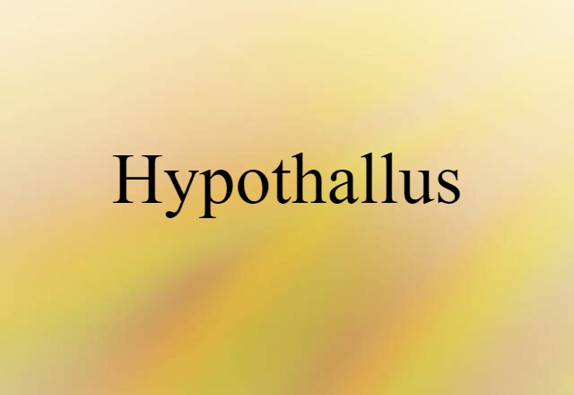 Hypothallus (noun) Definition, Meaning & Examples