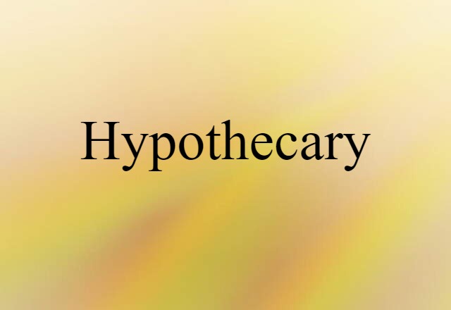 hypothecary