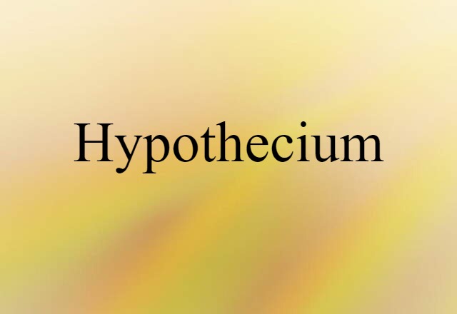 Hypothecium (noun) Definition, Meaning & Examples