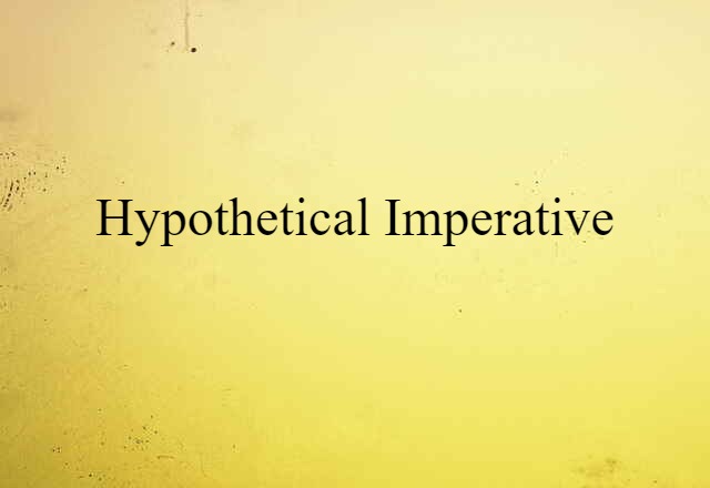 hypothetical imperative