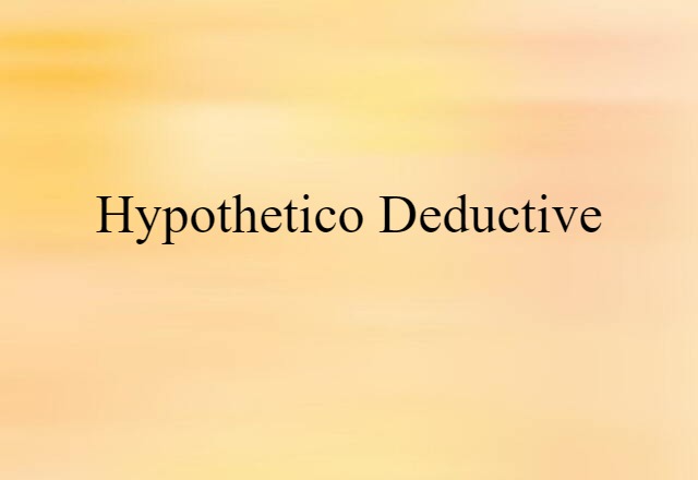 hypothetico-deductive