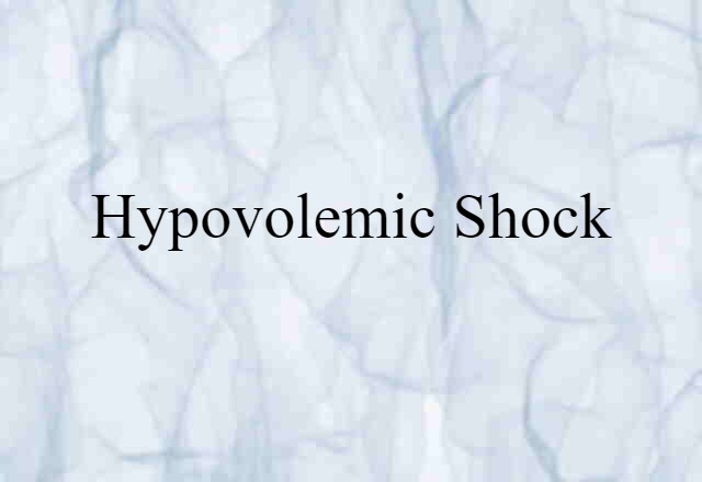 hypovolemic shock