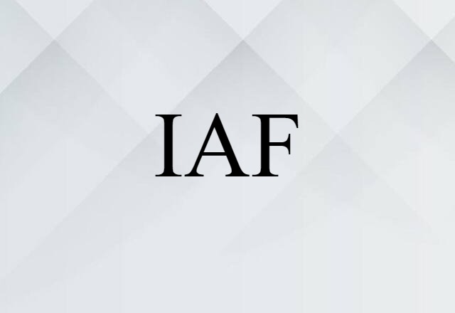 IAF (noun) Definition, Meaning & Examples