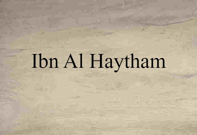 Ibn al-Haytham