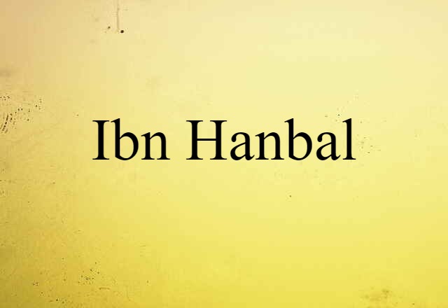 ibn Hanbal