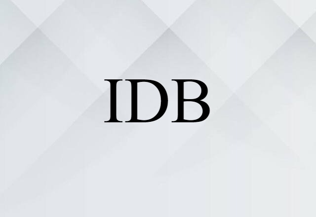 IDB (noun) Definition, Meaning & Examples