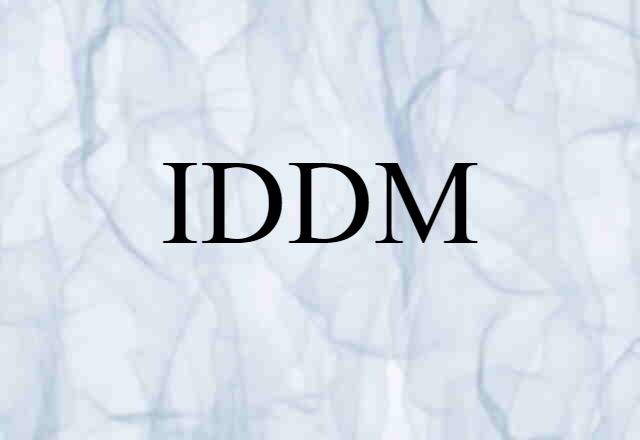 IDDM (noun) Definition, Meaning & Examples