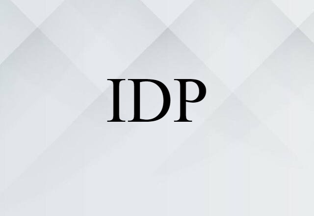 IDP (noun) Definition, Meaning & Examples