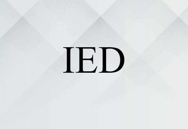 IED (noun) Definition, Meaning & Examples