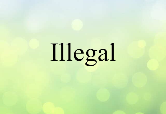 Illegal (noun) Definition, Meaning & Examples