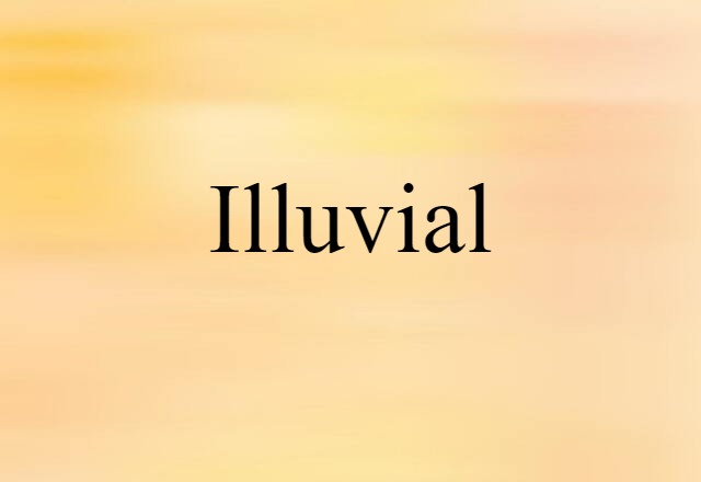 Illuvial (noun) Definition, Meaning & Examples