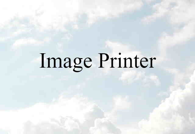 Image Printer (noun) Definition, Meaning & Examples