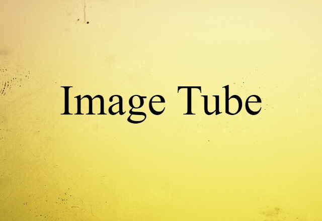 Image Tube (noun) Definition, Meaning & Examples