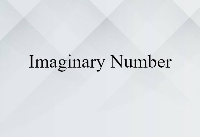 imaginary number