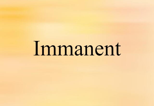 Immanent (noun) Definition, Meaning & Examples