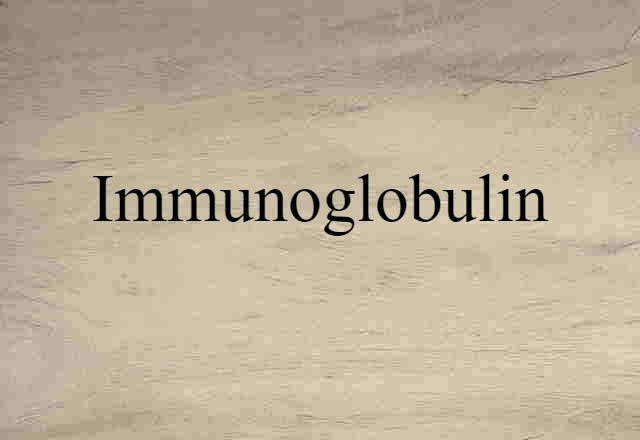 Immunoglobulin (noun) Definition, Meaning & Examples