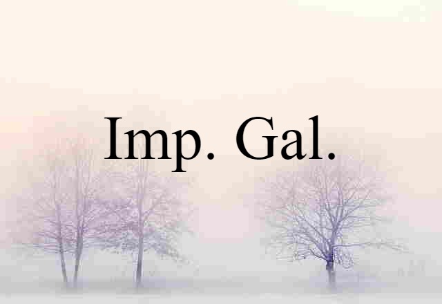 Imp. Gal. (noun) Definition, Meaning & Examples