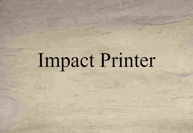 impact printer