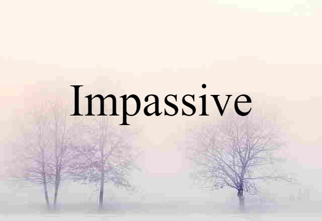 Impassive (noun) Definition, Meaning & Examples