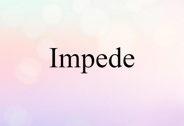 Impede (noun) Definition, Meaning & Examples