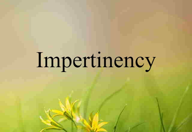 impertinency