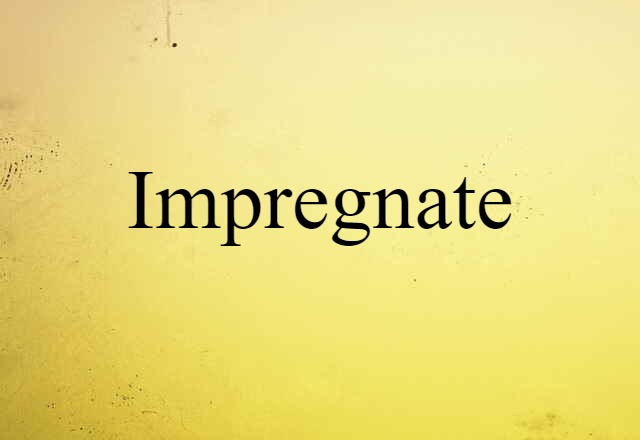 Impregnate (noun) Definition, Meaning & Examples