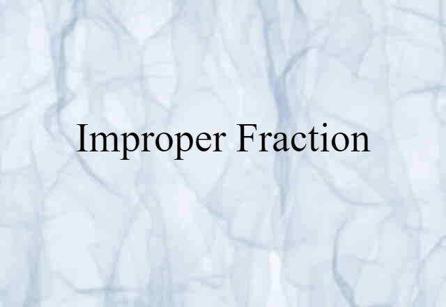 improper fraction