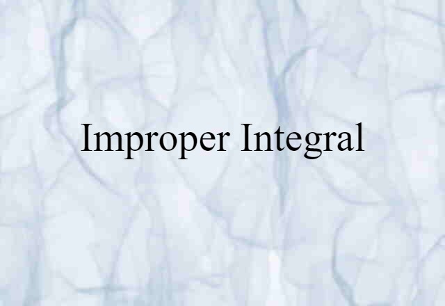 improper integral