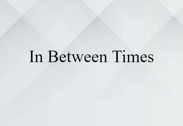 In Between Times (noun) Definition, Meaning & Examples