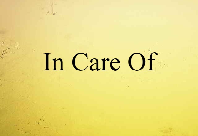 In Care Of (noun) Definition, Meaning & Examples