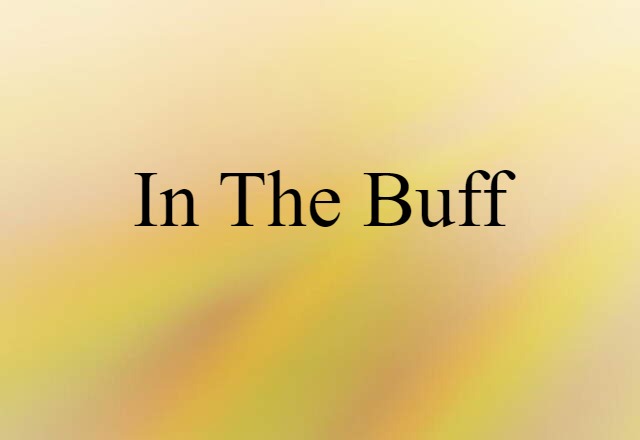 In The Buff (noun) Definition, Meaning & Examples