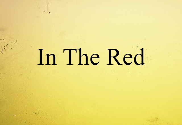 In The Red (noun) Definition, Meaning & Examples