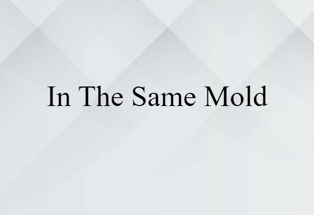 In The Same Mold (noun) Definition, Meaning & Examples