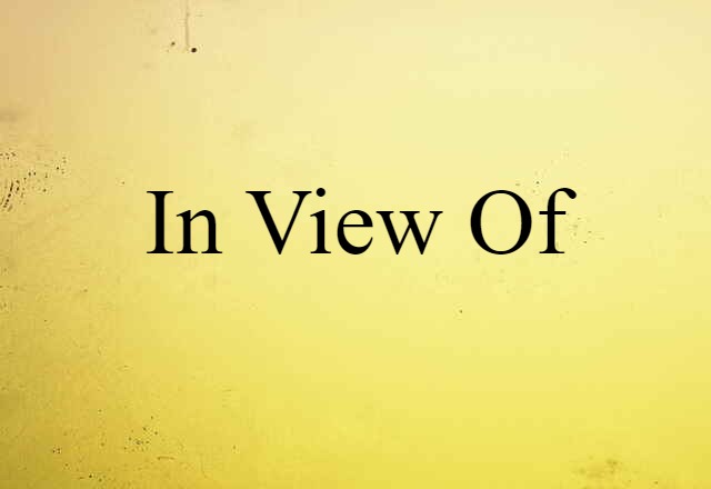 in view of