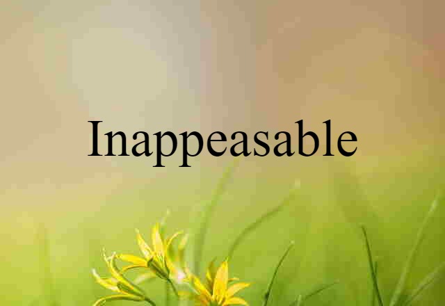 Inappeasable (noun) Definition, Meaning & Examples