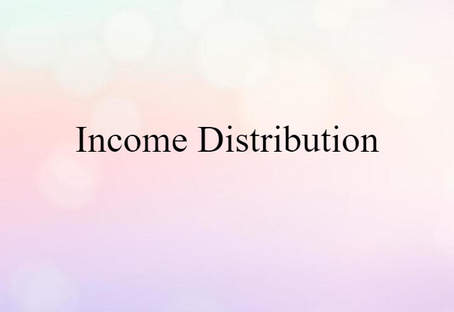 income distribution