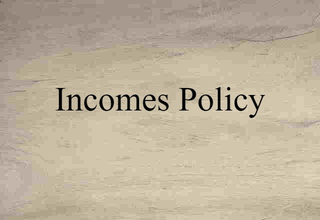 incomes policy