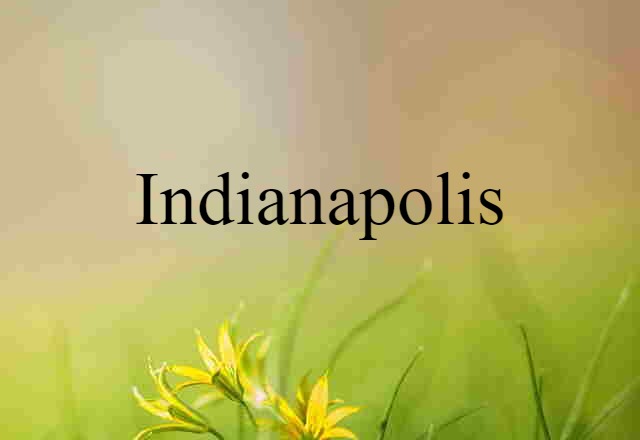 Indianapolis (noun) Definition, Meaning & Examples