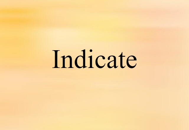 Indicate (noun) Definition, Meaning & Examples