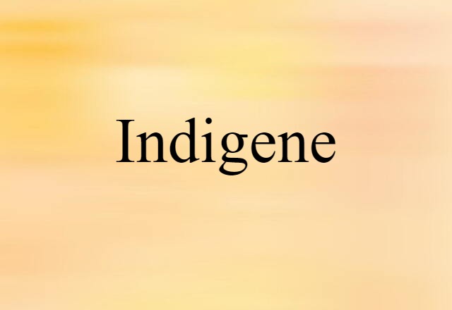 Indigene (noun) Definition, Meaning & Examples